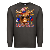Smoke moorica with cow billie wilder Premium Sweatshirt - texasbilliewilder