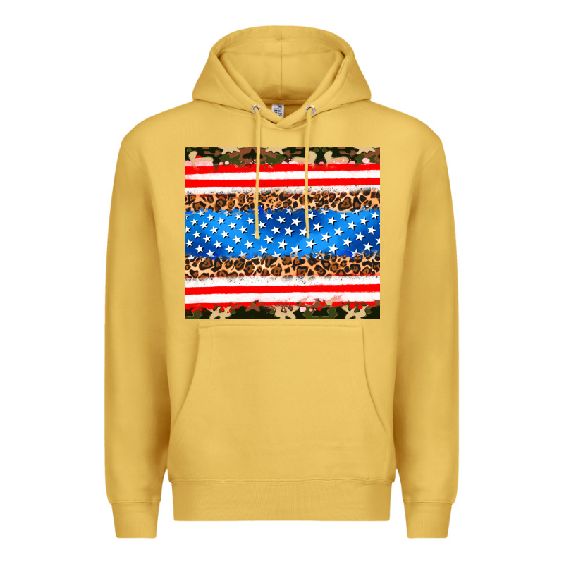 Usa Camouflage American Flag Premium Hoodie by AdoDesignShop | Teevron