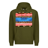 Army Green usa camouflage american flag Premium Hoodie - AdoDesignShop