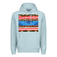 Blue Mist usa camouflage american flag Premium Hoodie - AdoDesignShop