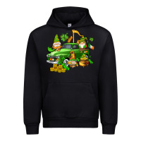 Black st patricks gnomes  with farm truck Urban Hoodie - AdoDesignShop