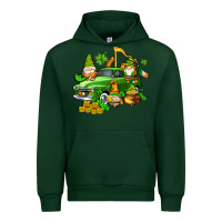 Forest Green st patricks gnomes  with farm truck Urban Hoodie - AdoDesignShop