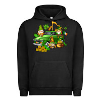 Pigment Black st patricks gnomes  with farm truck Urban Hoodie - AdoDesignShop