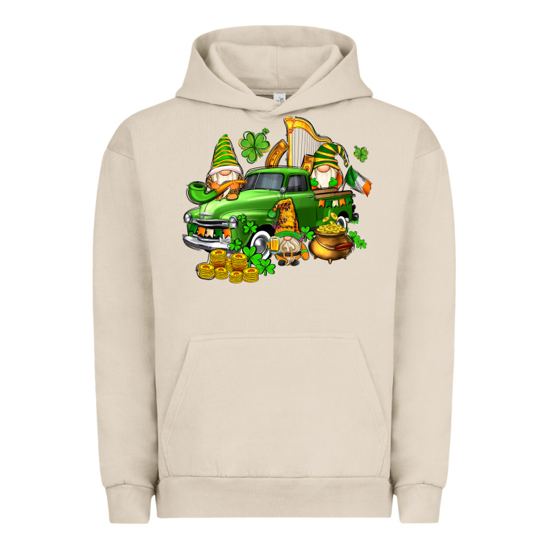 St Patricks Gnomes  With Farm Truck Urban Hoodie by AdoDesignShop | Teevron