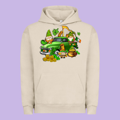 St Patricks Gnomes  With Farm Truck Urban Hoodie Designed By Adodesignshop