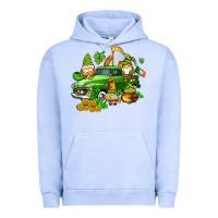 Pigment Grape Ice st patricks gnomes  with farm truck Urban Hoodie - AdoDesignShop