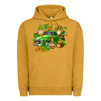 Pigment Peanut Butter st patricks gnomes  with farm truck Urban Hoodie - AdoDesignShop