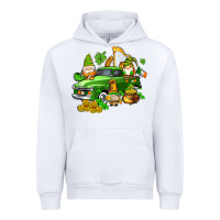 White st patricks gnomes  with farm truck Urban Hoodie - AdoDesignShop