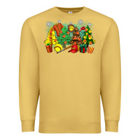 Antique Gold christmas trees with softball Premium Sweatshirt - Zillion Design Studio
