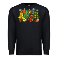 Black christmas trees with softball Premium Sweatshirt - Zillion Design Studio