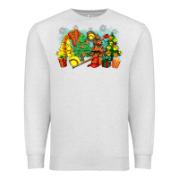 Oatmeal Heather christmas trees with softball Premium Sweatshirt - Zillion Design Studio