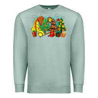 Seafoam christmas trees with softball Premium Sweatshirt - Zillion Design Studio