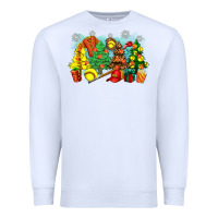 White christmas trees with softball Premium Sweatshirt - Zillion Design Studio