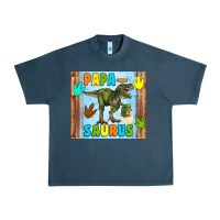 Midnight Navy papa saurus Urban Heavy Tee - Artiststas