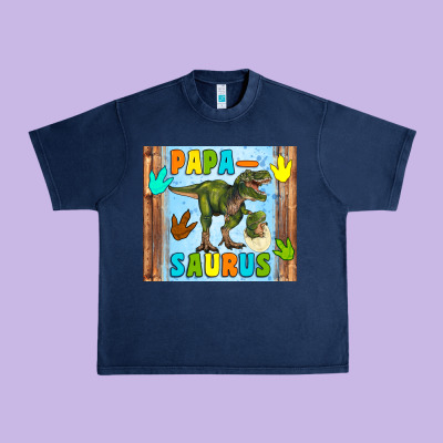 Papa Saurus Urban Heavy Tee Designed By Artiststas
