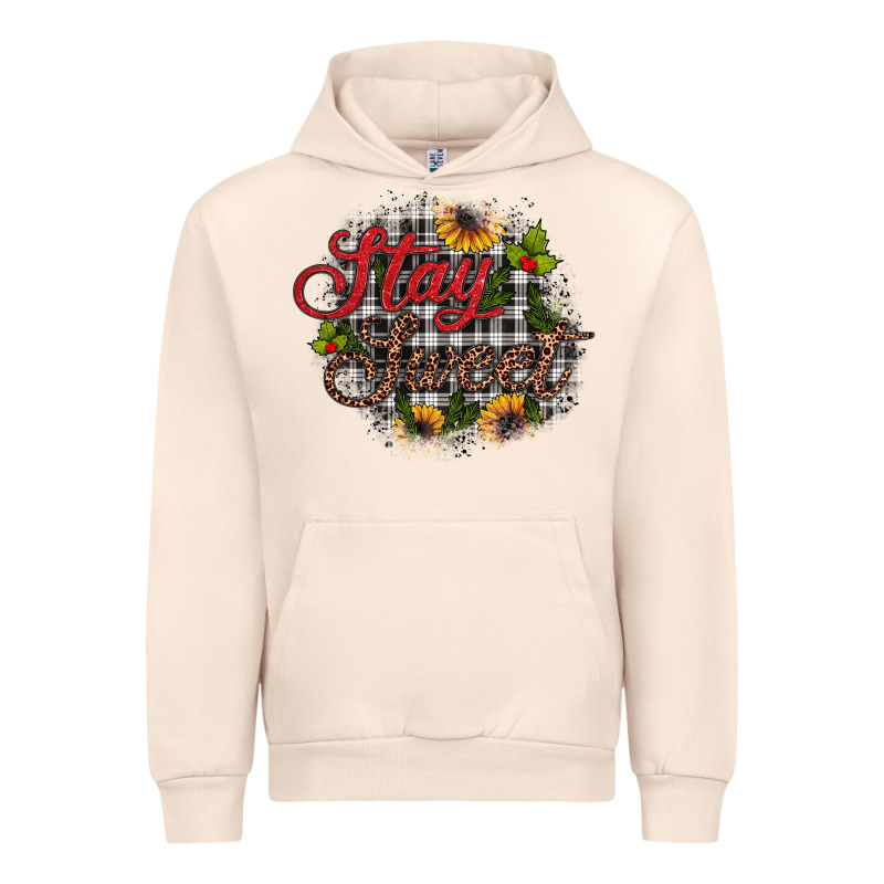 Stay Sweet Wood Slice Ornament Urban Hoodie by JahusDesignShop | Teevron