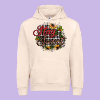 Stay Sweet Wood Slice Ornament Urban Hoodie Designed By Jahusdesignshop