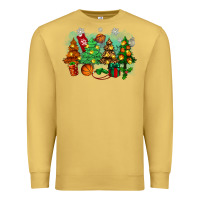 Antique Gold christmas trees with basketball Premium Sweatshirt - Zillion Design Studio
