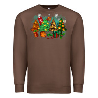 Chestnut christmas trees with basketball Premium Sweatshirt - Zillion Design Studio