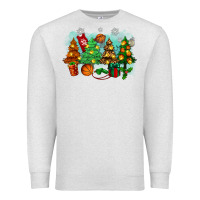 Oatmeal Heather christmas trees with basketball Premium Sweatshirt - Zillion Design Studio