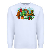 White christmas trees with basketball Premium Sweatshirt - Zillion Design Studio
