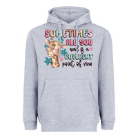 Heather Grey sometimes all you need is a different point of  vi Heavyweight Hoodie - MaliasSmallBusiness