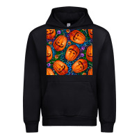 Foreset Green halloween pumpkin and candy seamless pattern Urban Hoodie - BundleAndBundleShop