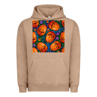 Pigment Burro halloween pumpkin and candy seamless pattern Urban Hoodie - BundleAndBundleShop