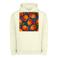 Pigment Pistachio halloween pumpkin and candy seamless pattern Urban Hoodie - BundleAndBundleShop