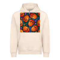 Sandshell halloween pumpkin and candy seamless pattern Urban Hoodie - BundleAndBundleShop