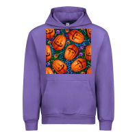 Tulip halloween pumpkin and candy seamless pattern Urban Hoodie - BundleAndBundleShop