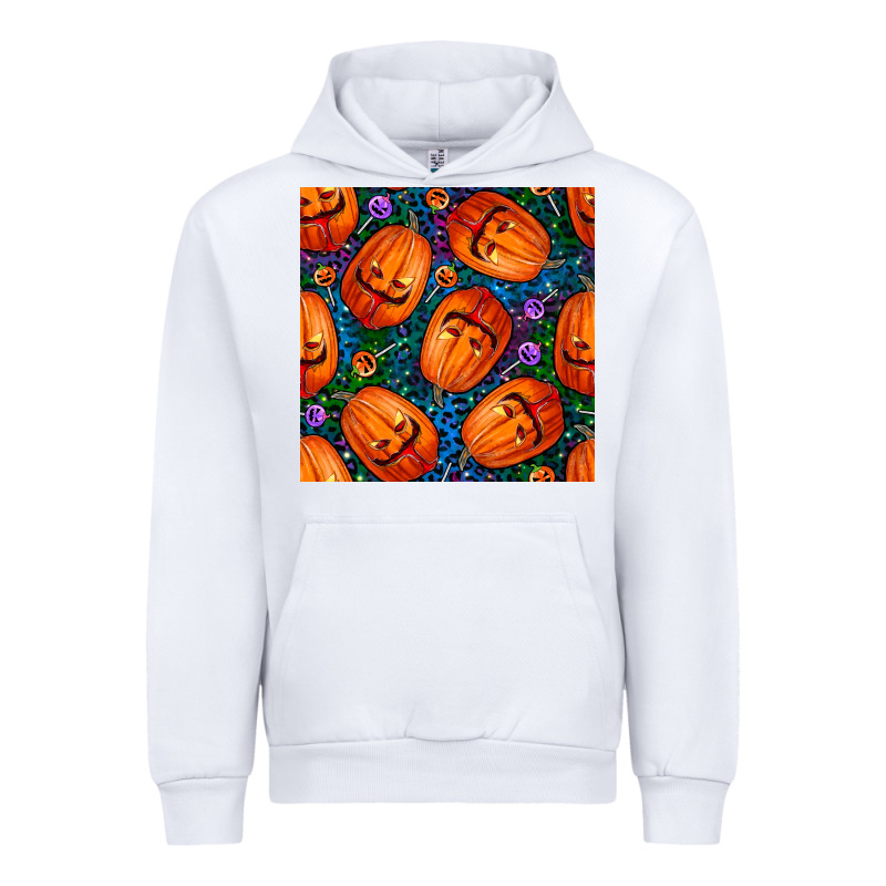 Halloween Pumpkin And Candy Seamless Pattern Urban Hoodie by BundleAndBundleShop | Teevron