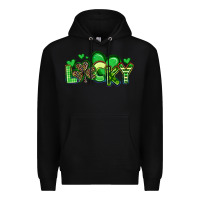 Black lucky st patrick s day Premium Hoodie - Artiststas