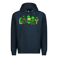 Navy lucky st patrick s day Premium Hoodie - Artiststas