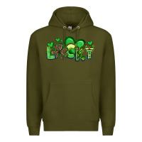 Army Green lucky st patrick s day Premium Hoodie - Artiststas