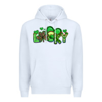 White lucky st patrick s day Premium Hoodie - Artiststas