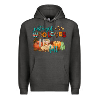 Charcoal Heather just a girl who loves fall Premium Hoodie - AdoDesignShop