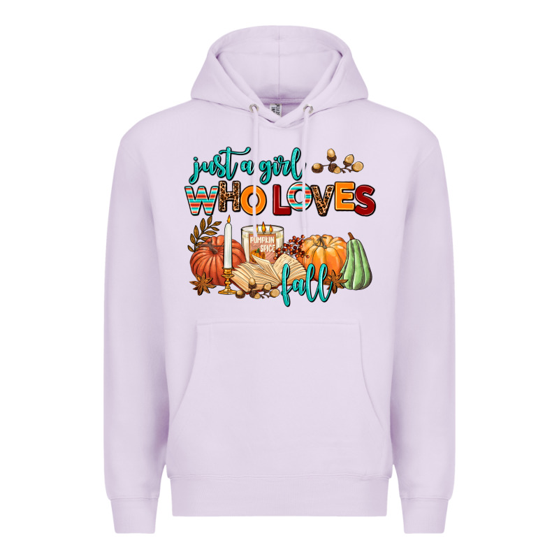 Just A Girl Who Loves Fall Premium Hoodie by AdoDesignShop | Teevron