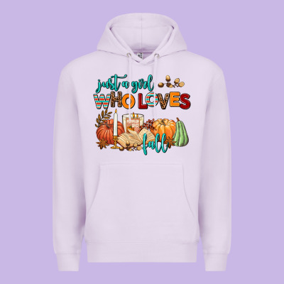 Just A Girl Who Loves Fall Premium Hoodie Designed By Adodesignshop