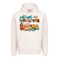 Pale Pink just a girl who loves fall Premium Hoodie - AdoDesignShop