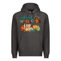 Smoke just a girl who loves fall Premium Hoodie - AdoDesignShop