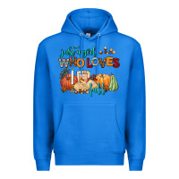 True Royal just a girl who loves fall Premium Hoodie - AdoDesignShop