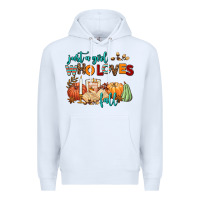 White just a girl who loves fall Premium Hoodie - AdoDesignShop