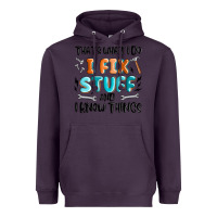 Plum thats what i do i fix stuff and i know things Heavyweight Hoodie - MaliasSmallBusiness
