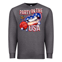 Charcoal Heather party in the usa billie wilder Premium Sweatshirt - texasbilliewilder