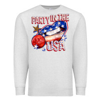 Oatmeal Heather party in the usa billie wilder Premium Sweatshirt - texasbilliewilder