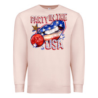 Pale Pink party in the usa billie wilder Premium Sweatshirt - texasbilliewilder