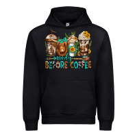 Black moody before coffee longhaired cow coffee Urban Hoodie - Jasminsmagicworld