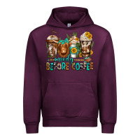 Mauve Wine moody before coffee longhaired cow coffee Urban Hoodie - Jasminsmagicworld