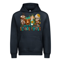 Navy moody before coffee longhaired cow coffee Urban Hoodie - Jasminsmagicworld